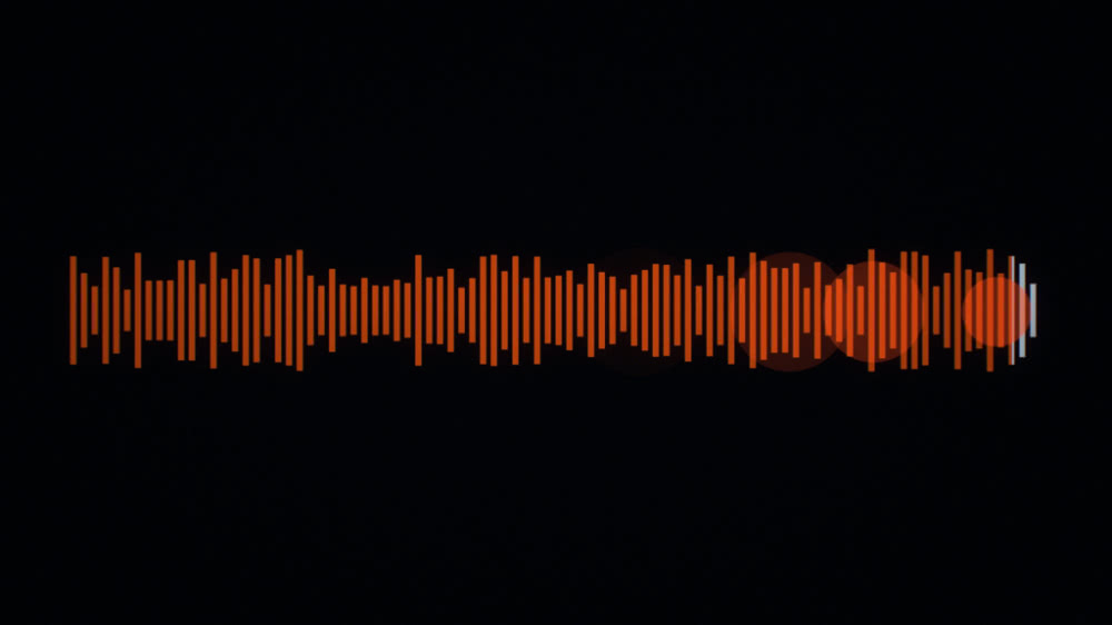 Soundcloud service streaming black with orange