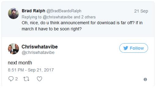 Chris O'Brien tweets about the Download festival announcement
