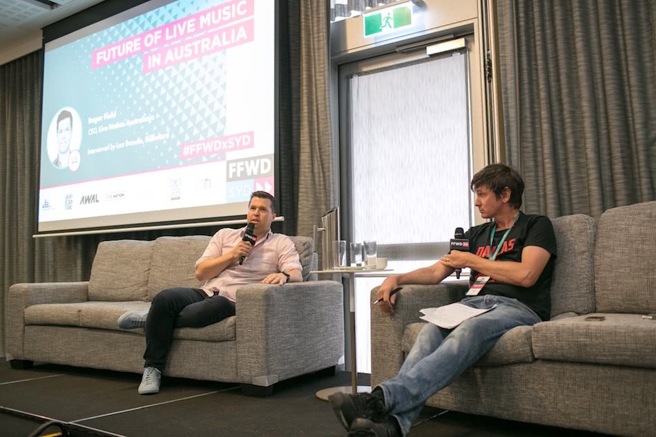 Live Nation Australasia CEO Roger Field and Lars Brandle