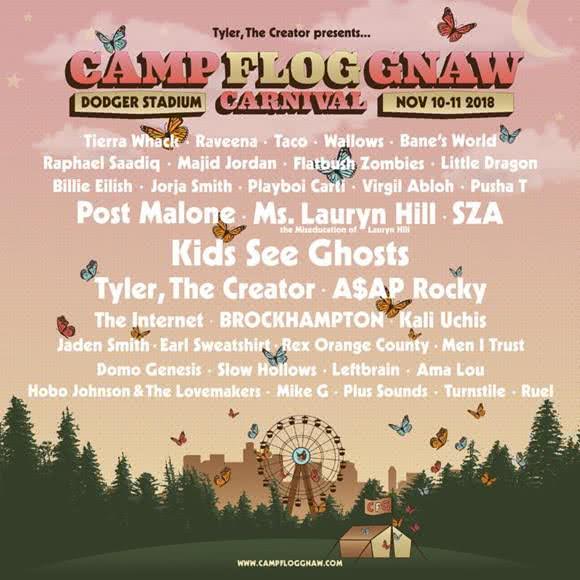 Camp Flog Gnaw 2018 poster