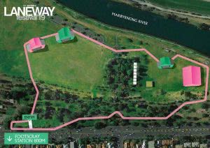 Image of the site map for Laneway Festival Melbourne