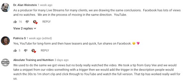 social media examiner Comments on the YouTube upload 'Goodbye Facebook Video'