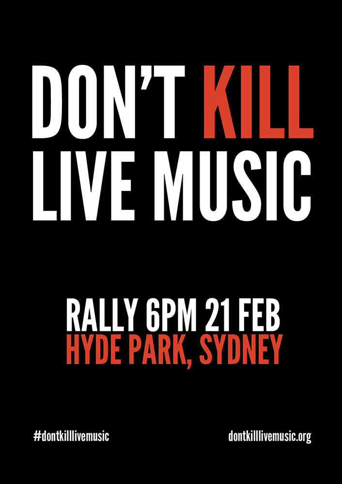 Image of the Don't Kill Live Music rally details