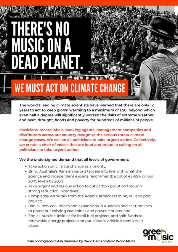 Music Scene Climate Change Declaration