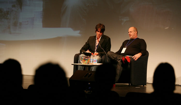 Lars Brande and Michael Gudinski at Bigsound 2010
