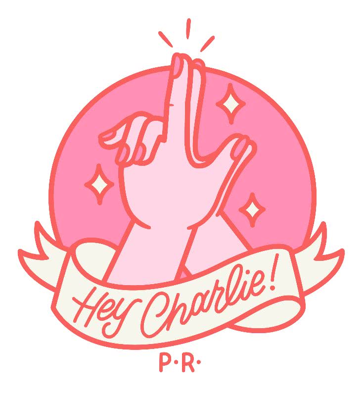 hey charlie pr logo